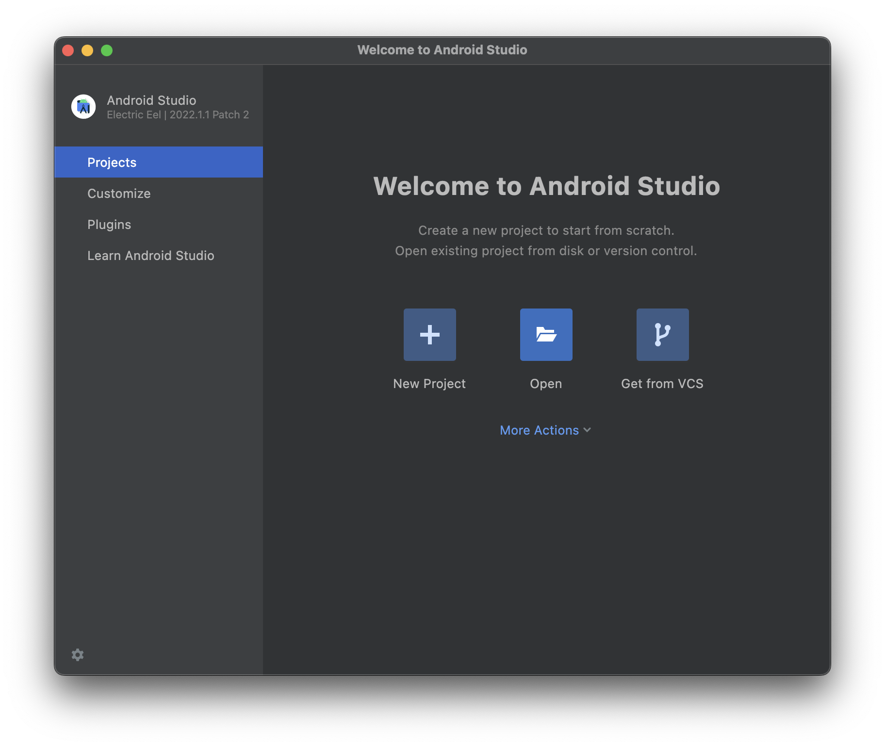 Android Studio へようこそ